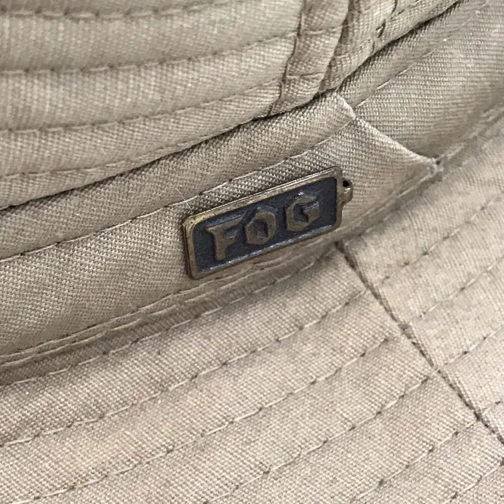 London Fog Weatherized Quilted Hat Khaki Tan Men's Fitted Fedora Bucket Style